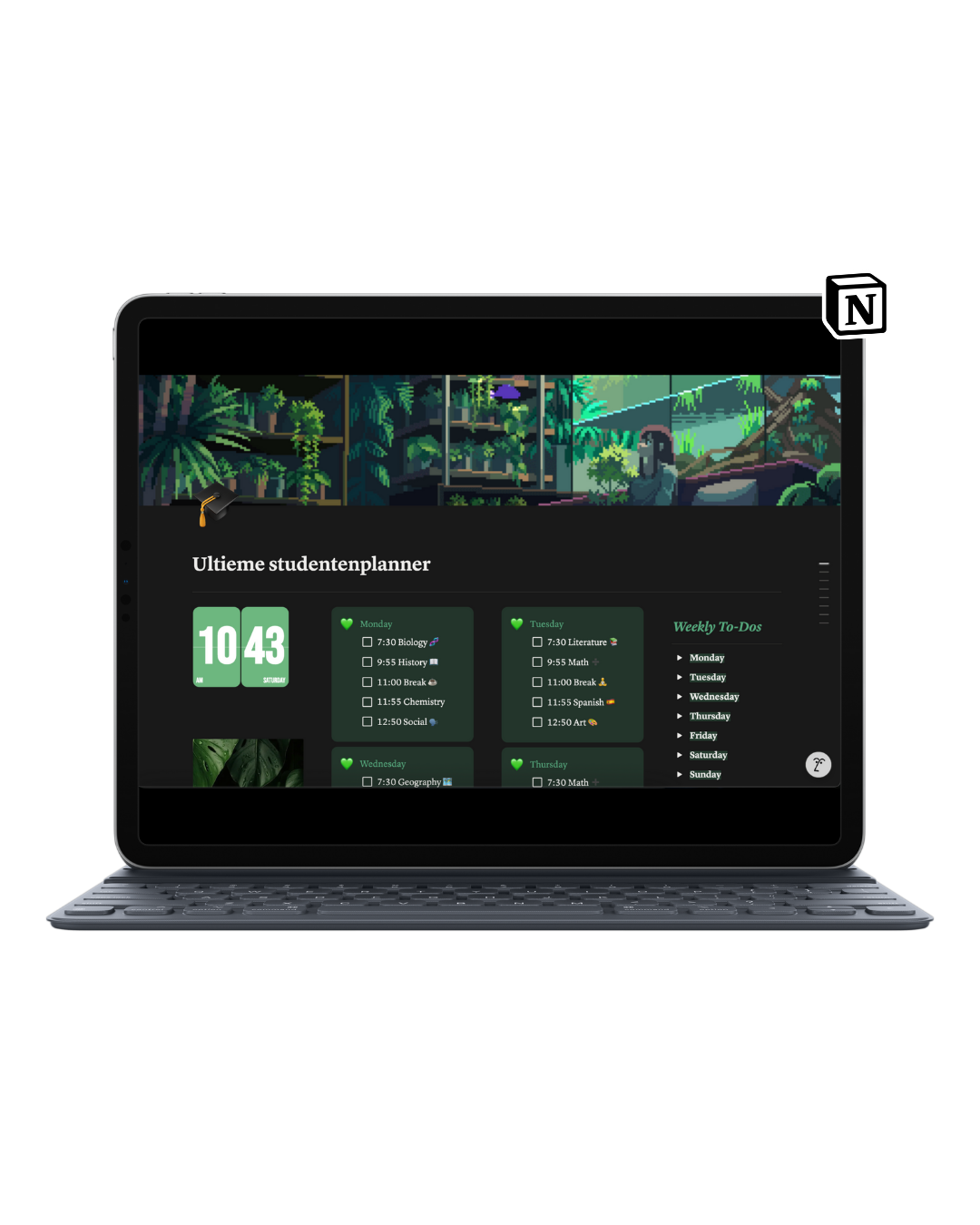 Ultieme Studentenplanner: digitale Notion-studieplanner voor scholieren (afbeelding 1)